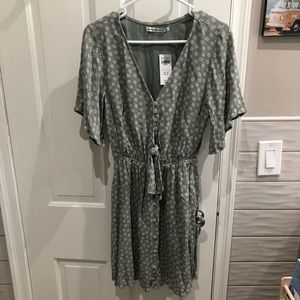 Green Floral dress- Abercrombie size medium tall